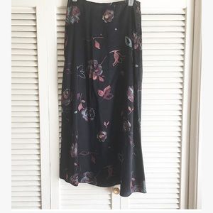 Silk floral skirt